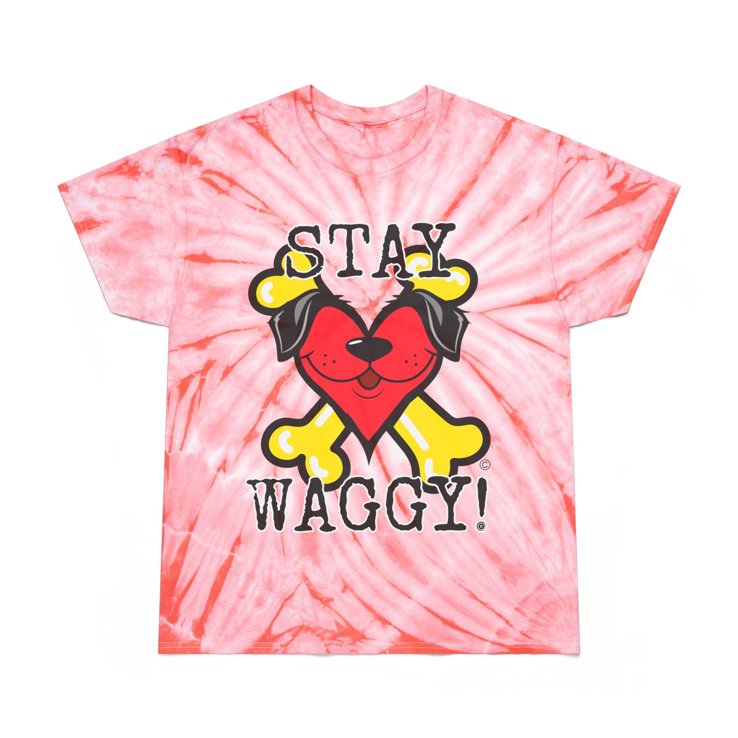 Tie-Dye Tee, Stay Waggy! Vibes