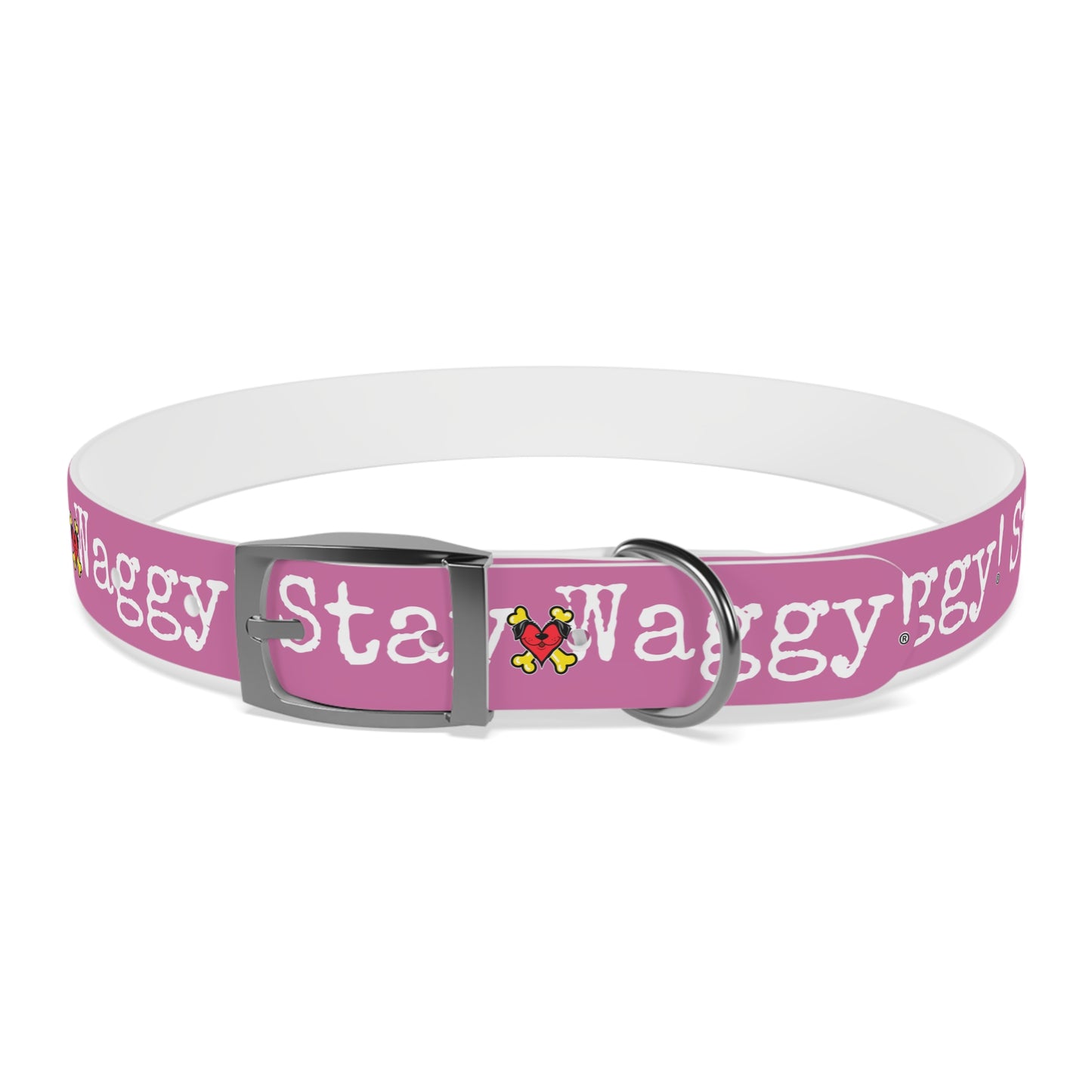 Stay Waggy! Dog Collar - Light Pink