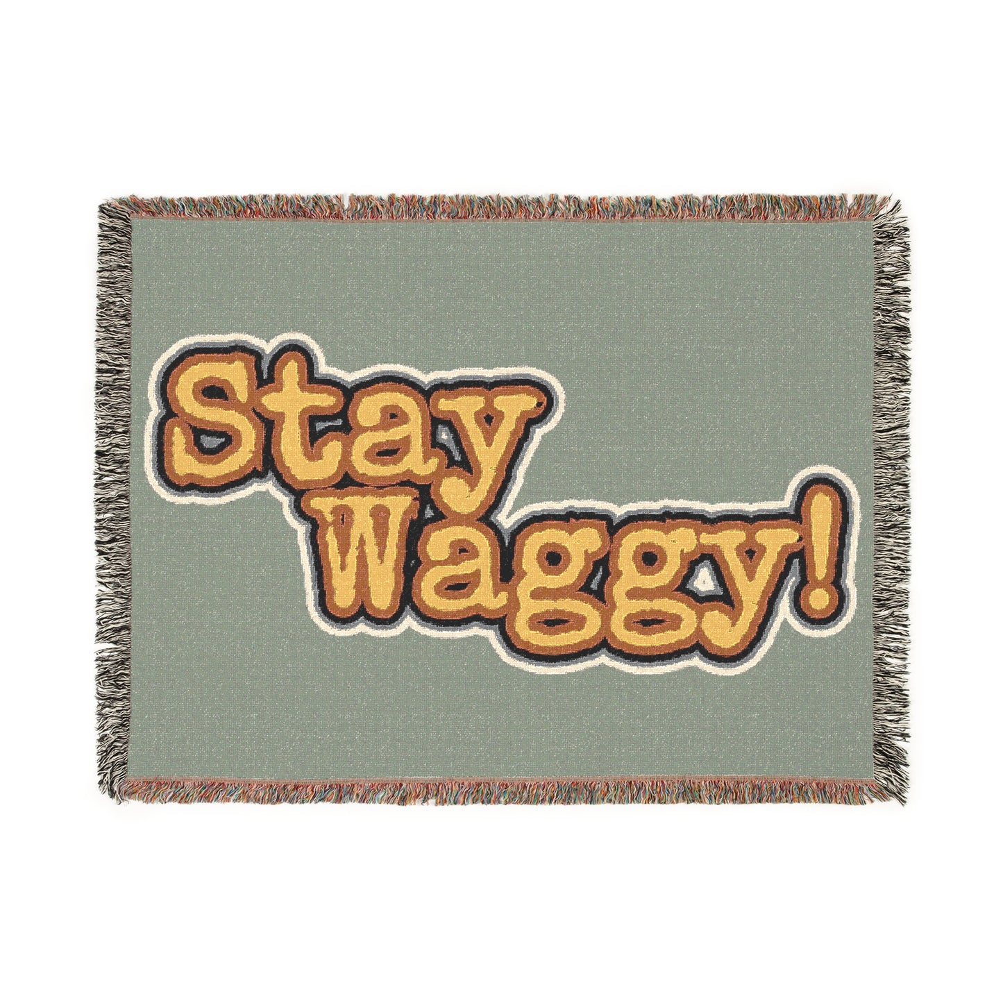 Woven Dog Lover Blanket -Stay Waggy!