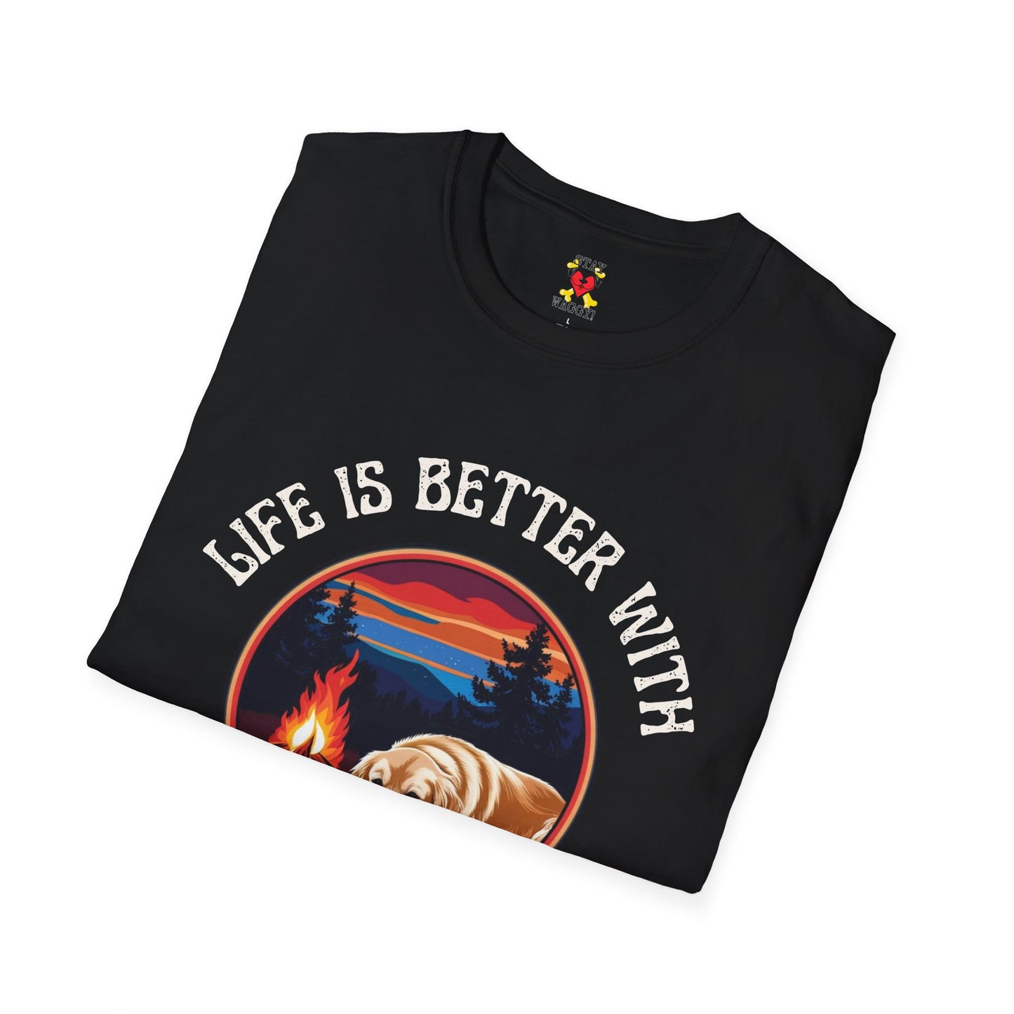 Camping is better with my Dog T-Shirt - Stay Waggy!