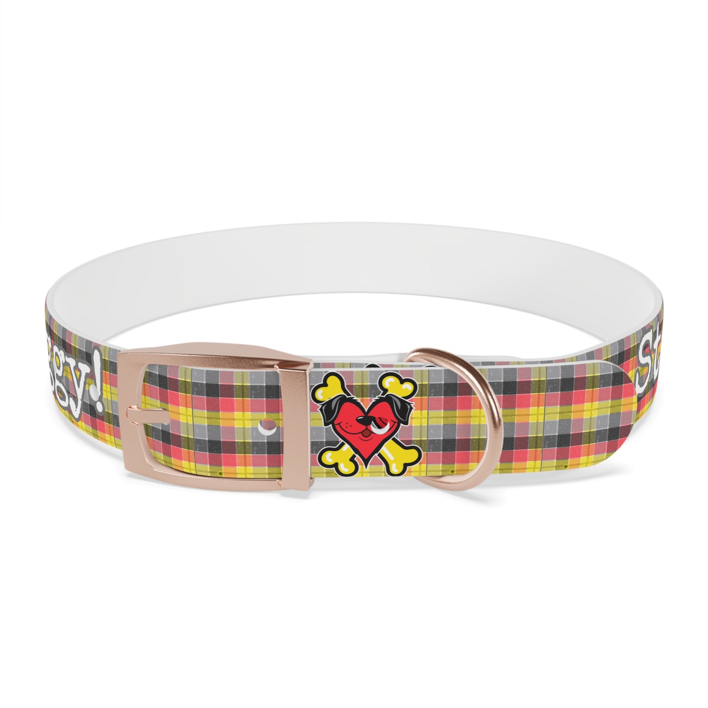 Stay Waggy! Plaid Dog Collar