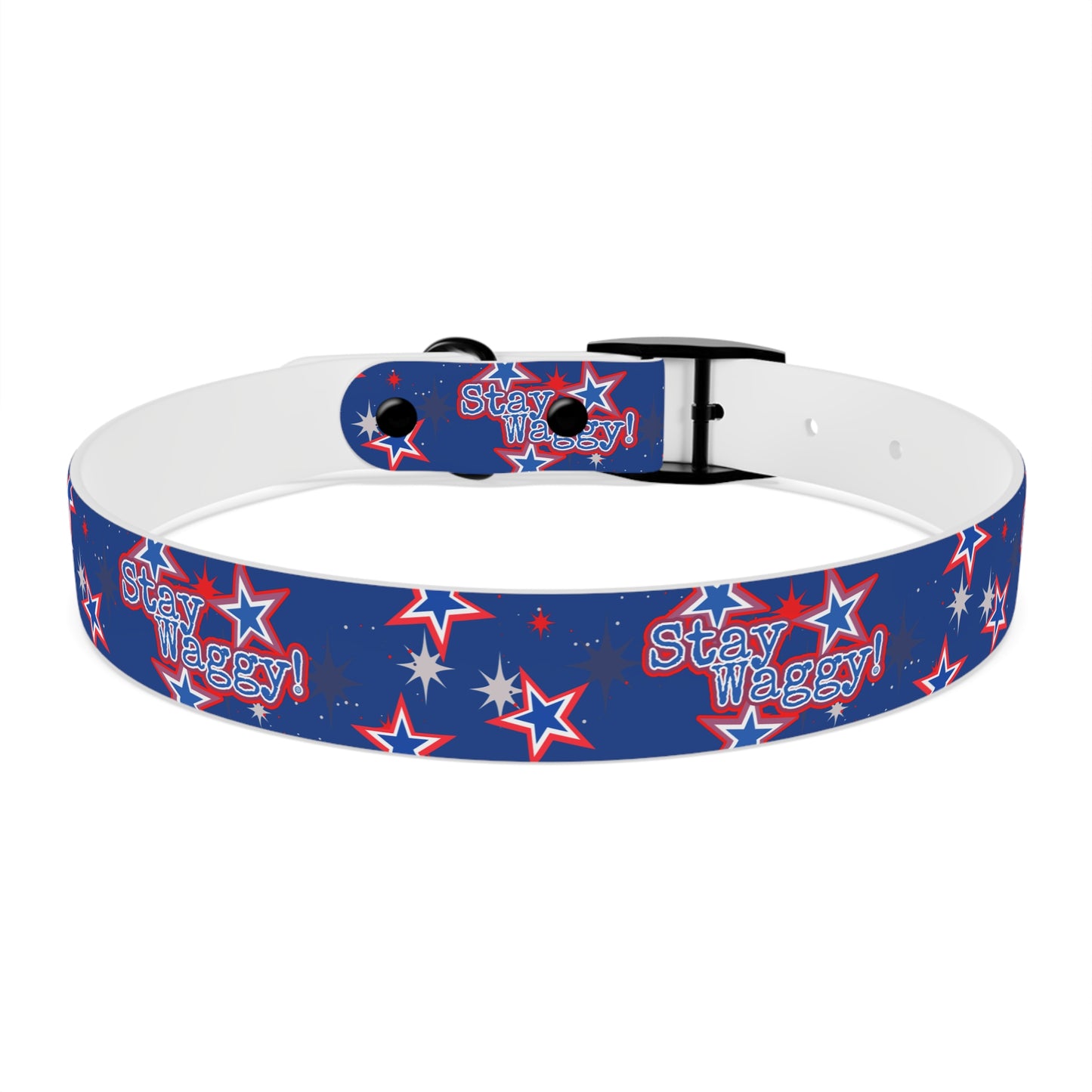 Stay Waggy! Blue Patriotic Stars - Dog Collar