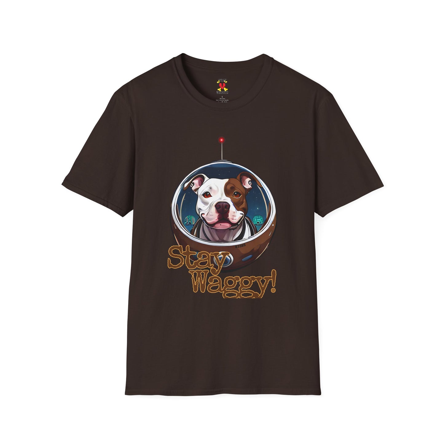 Playful Space Pitty T-Shirt - Stay Waggy!