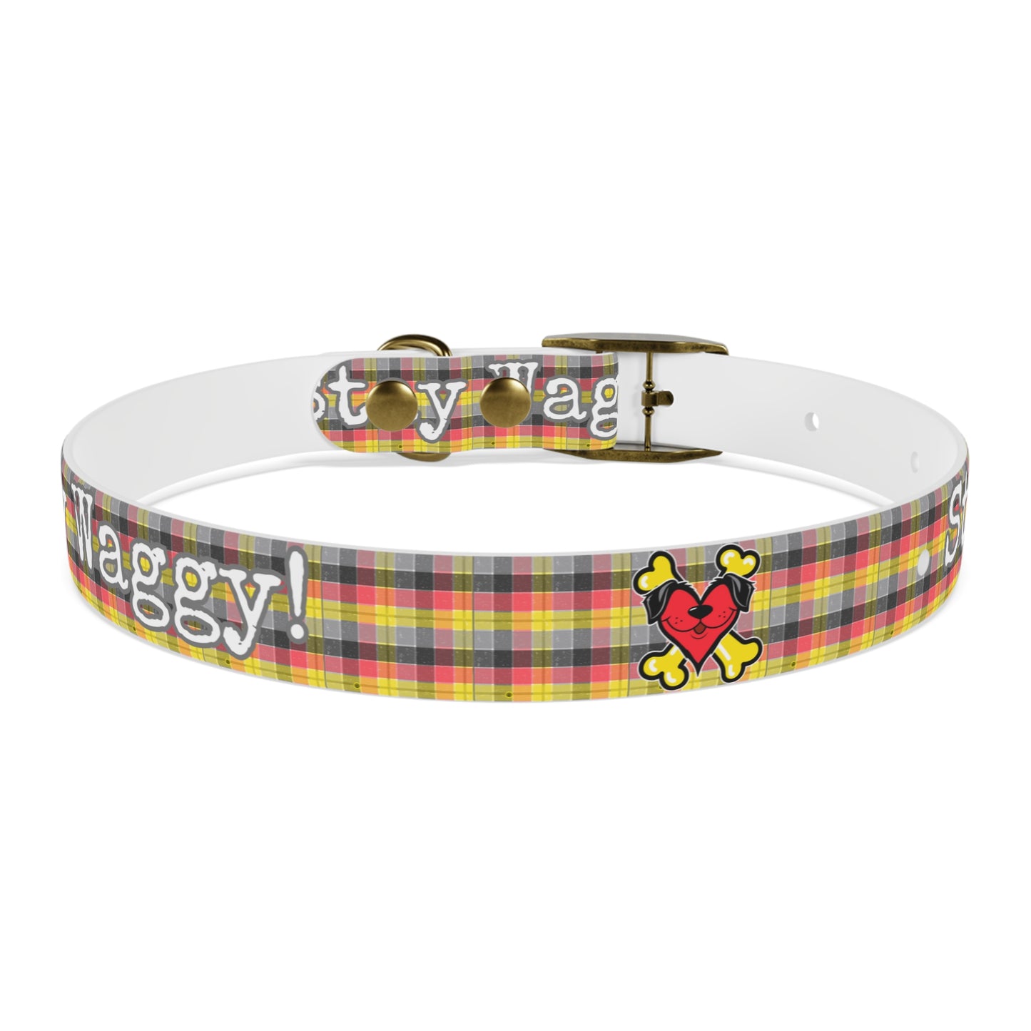 Stay Waggy! Plaid Dog Collar