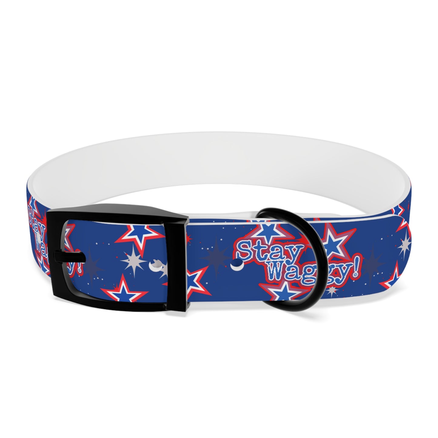 Stay Waggy! Blue Patriotic Stars - Dog Collar