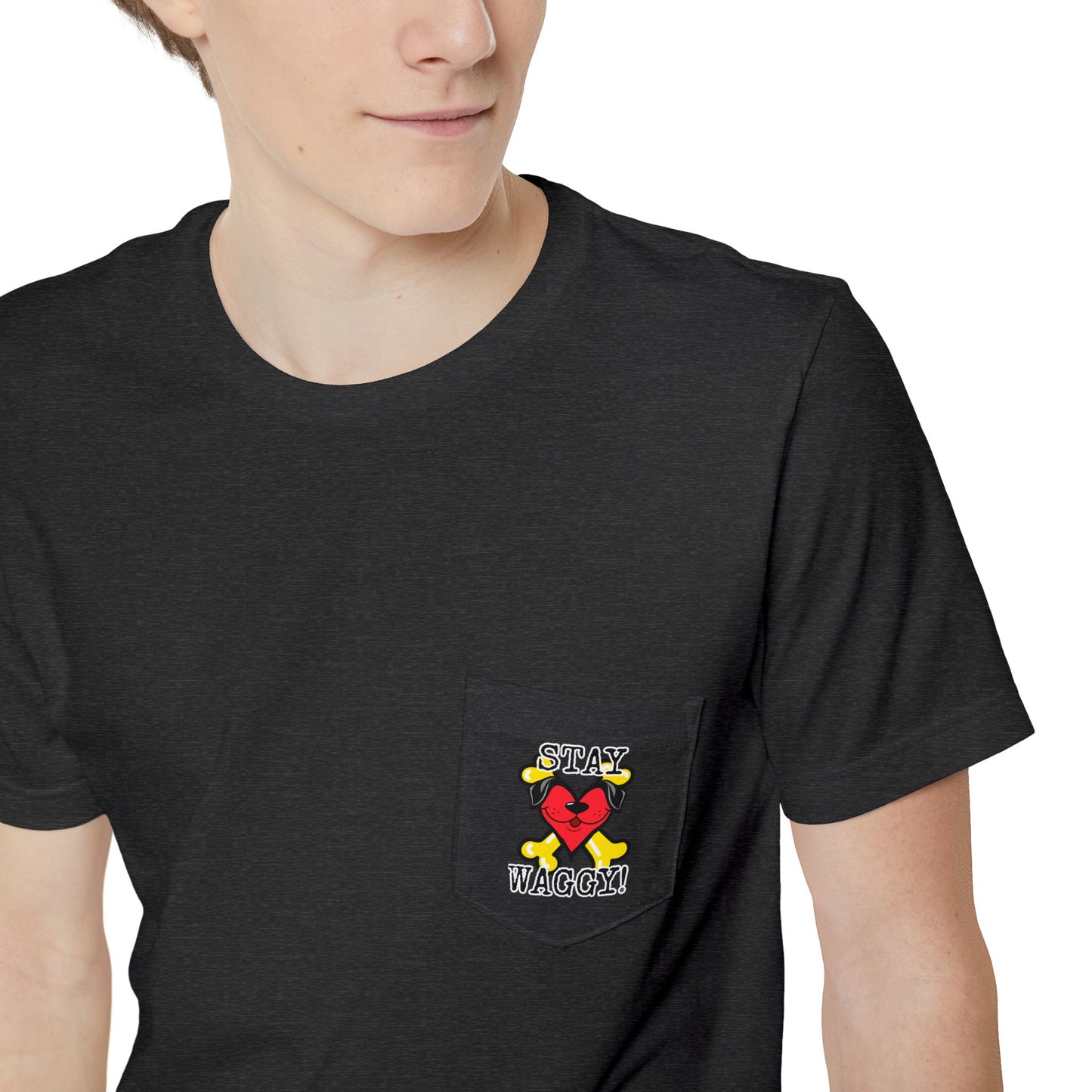 Stay Waggy! Logo Pocket T-shirt