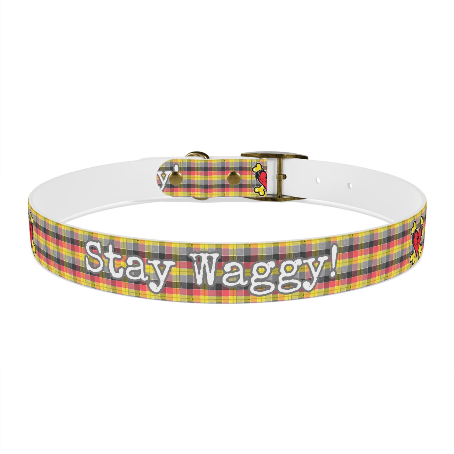 Stay Waggy! Plaid Dog Collar