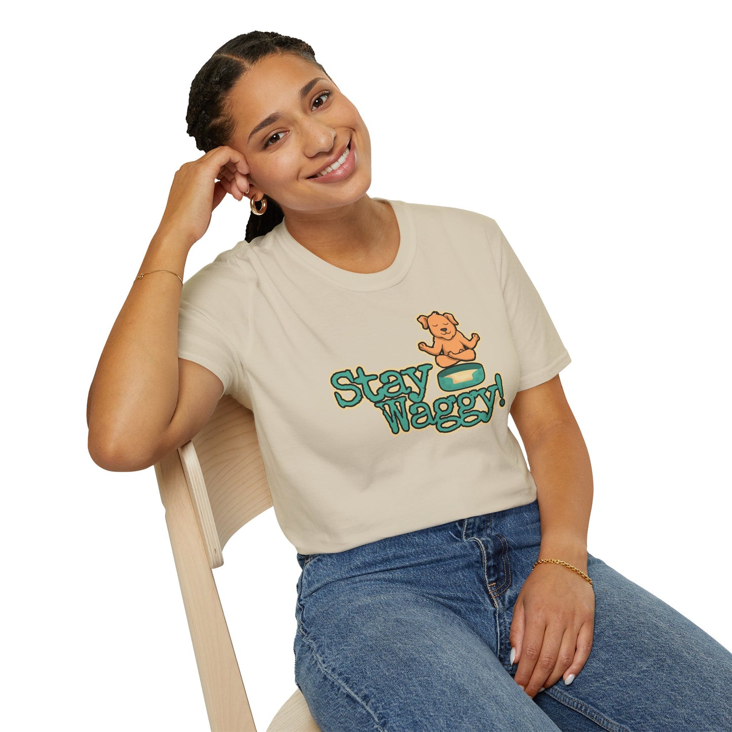 Zen Dog Funny Unisex T-Shirt - Stay Waggy!