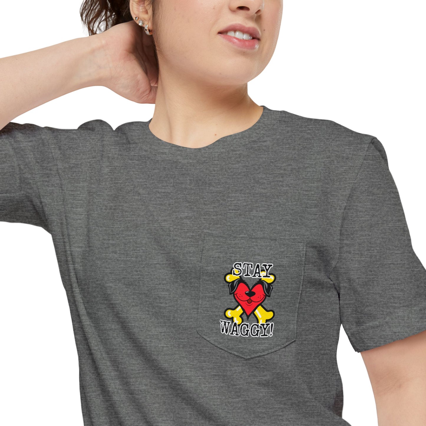 Stay Waggy! Logo Pocket T-shirt