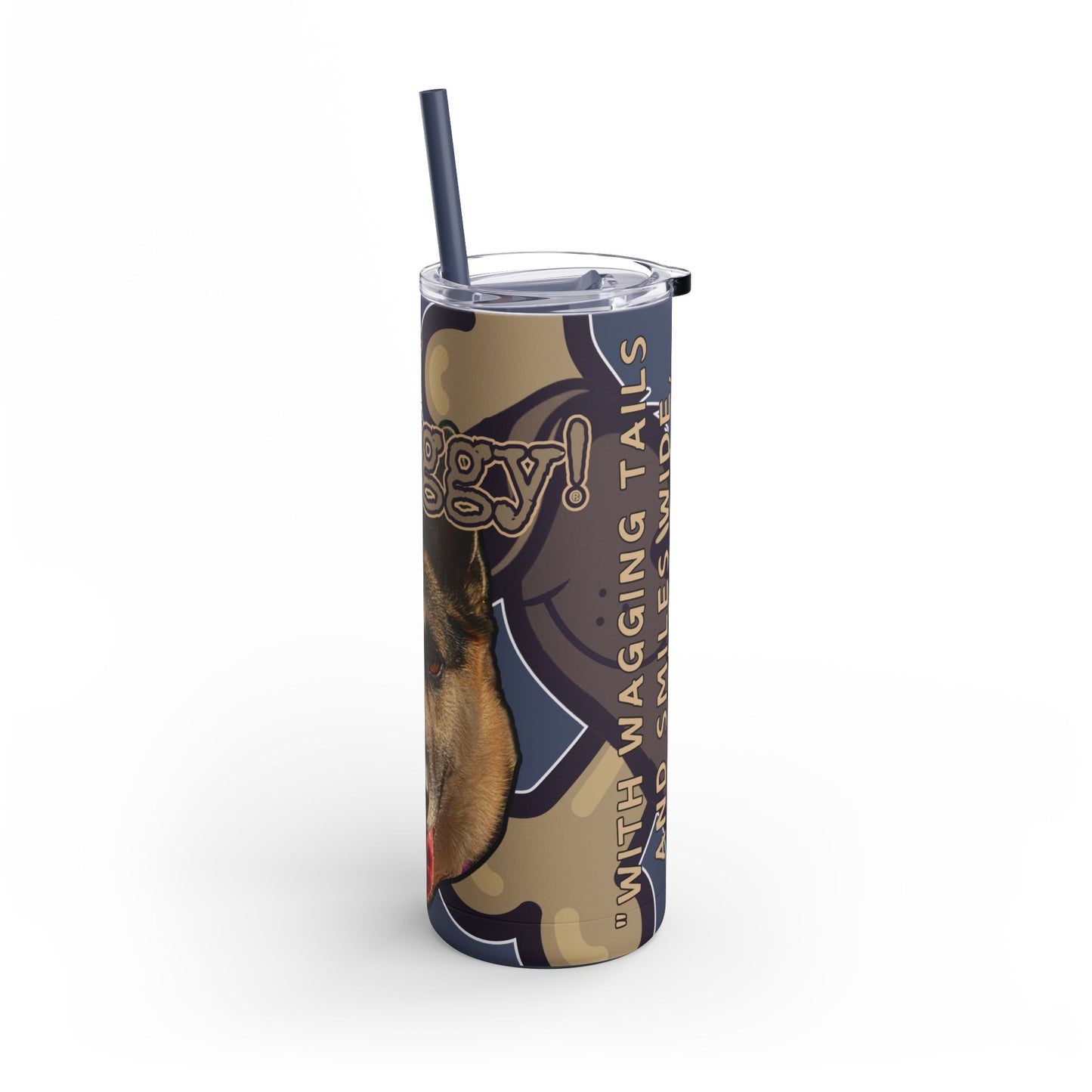 German Shepherd Husky Mix Tumbler- Stay Waggy!