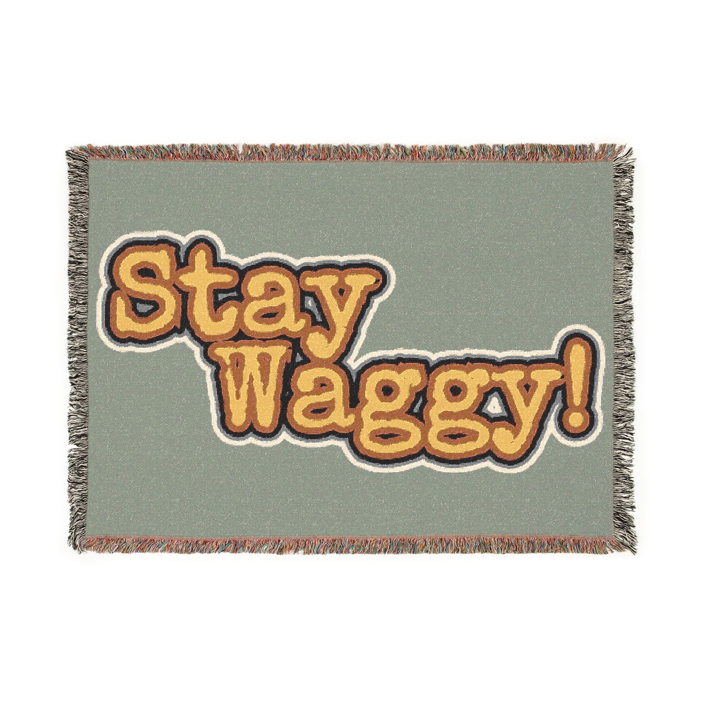 Woven Dog Lover Blanket -Stay Waggy!