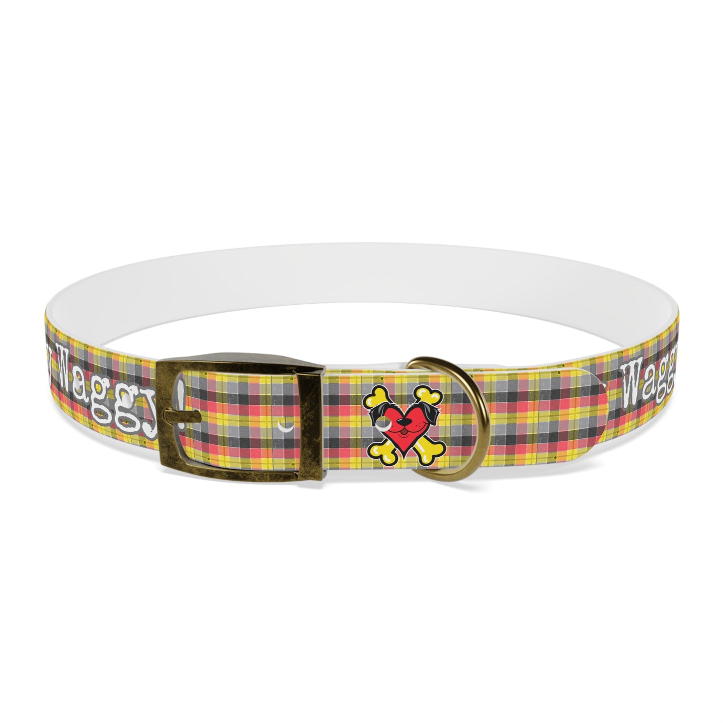 Stay Waggy! Plaid Dog Collar