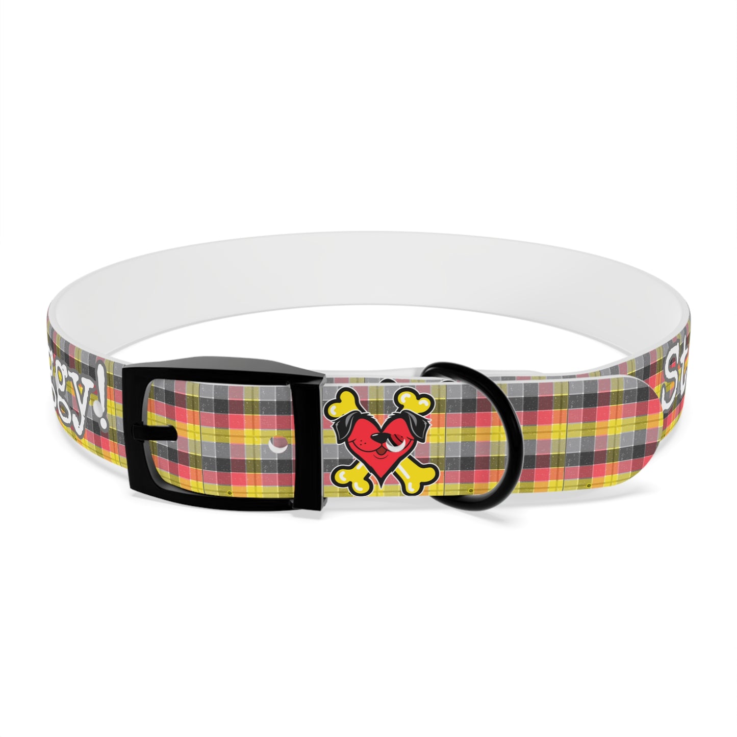 Stay Waggy! Plaid Dog Collar