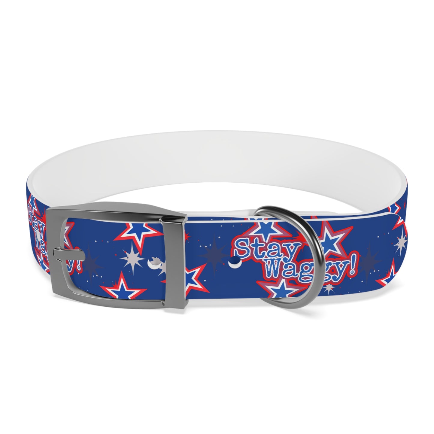 Stay Waggy! Blue Patriotic Stars - Dog Collar