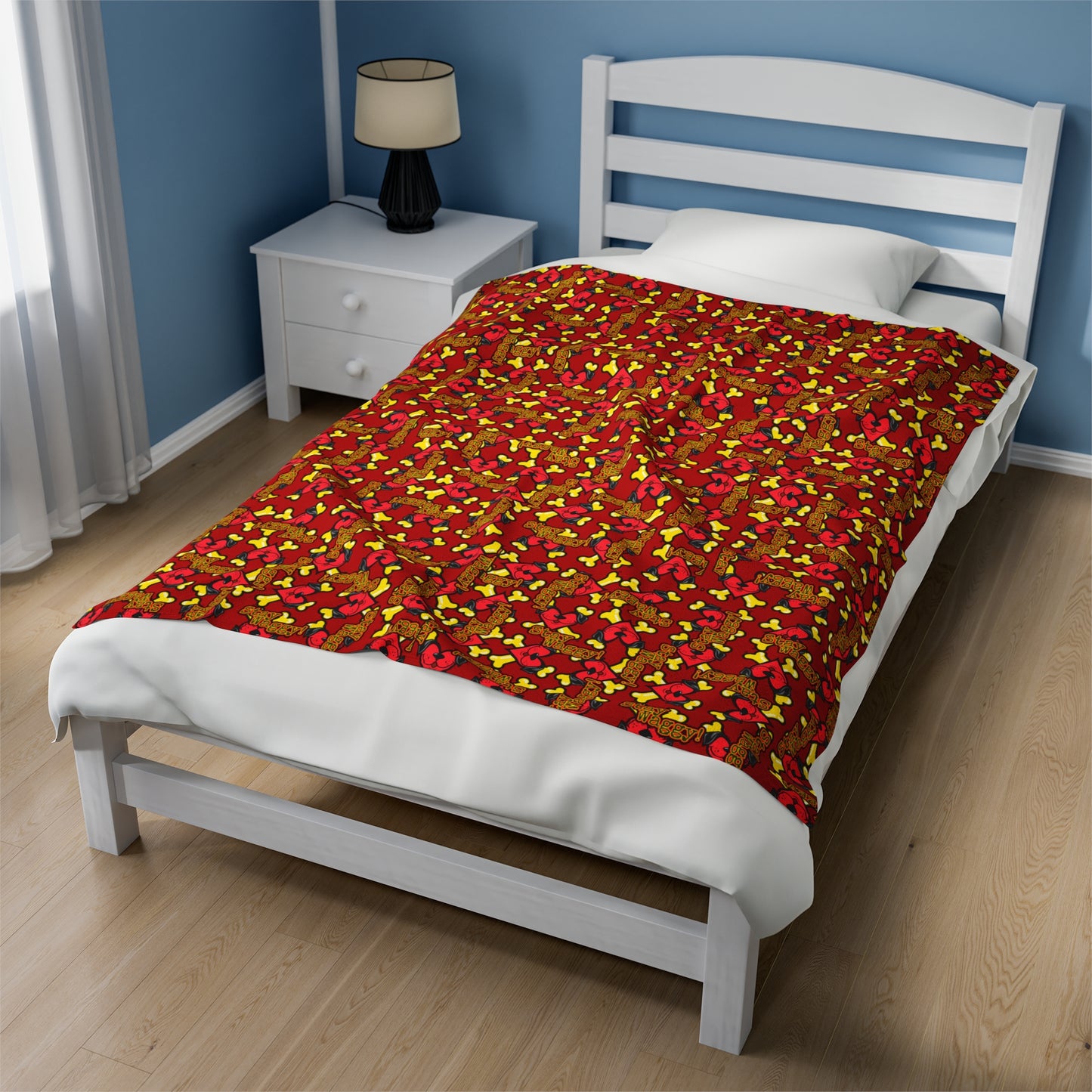 Stay Waggy! Velveteen Plush Blanket
