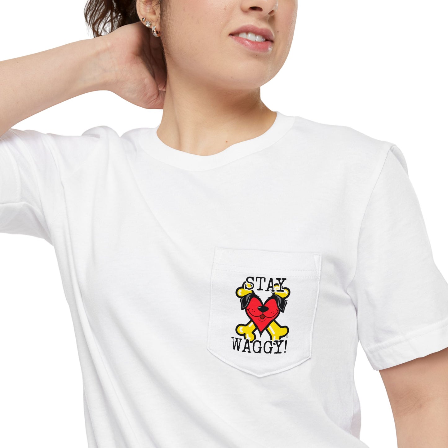 Stay Waggy! Logo Pocket T-shirt