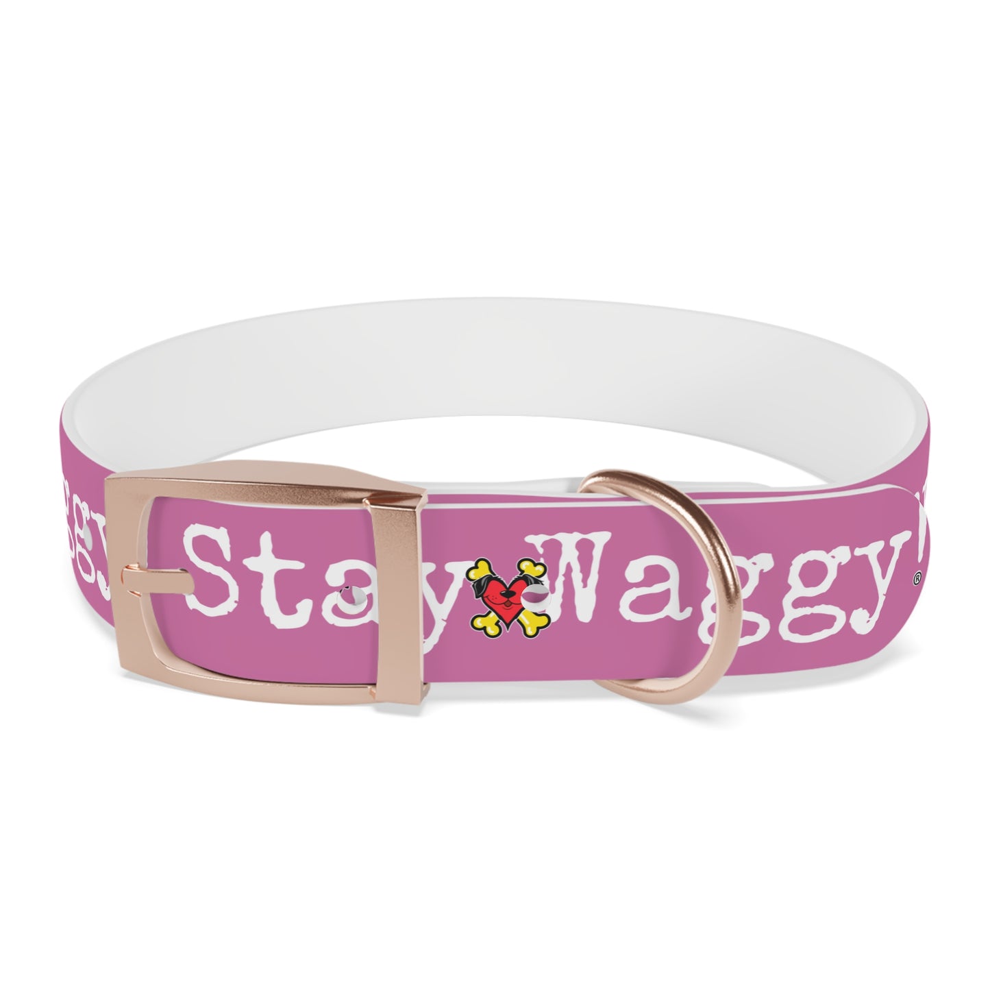Stay Waggy! Dog Collar - Light Pink
