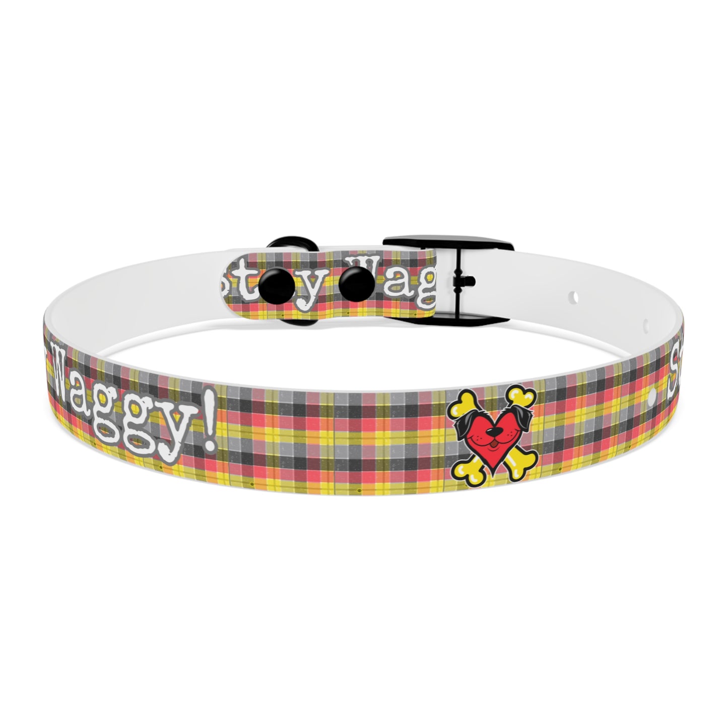 Stay Waggy! Plaid Dog Collar