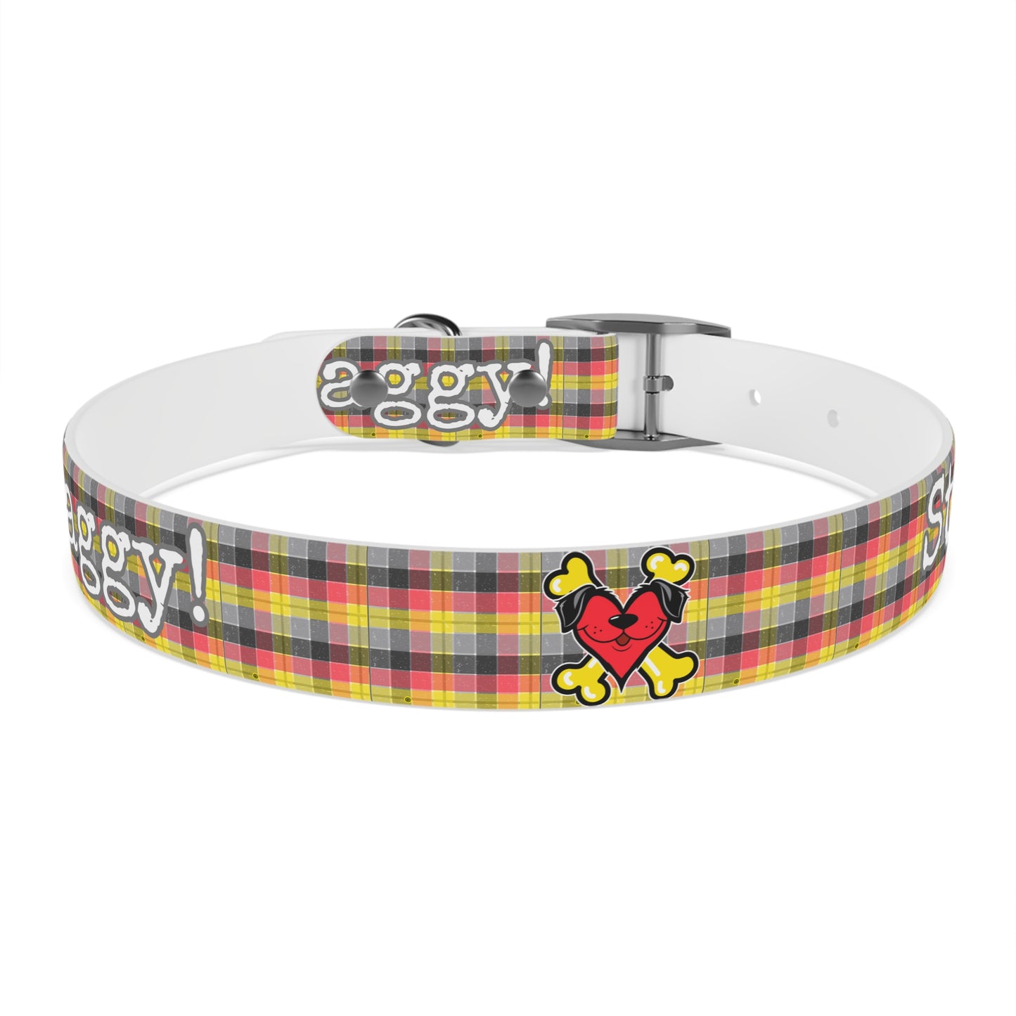 Stay Waggy! Plaid Dog Collar