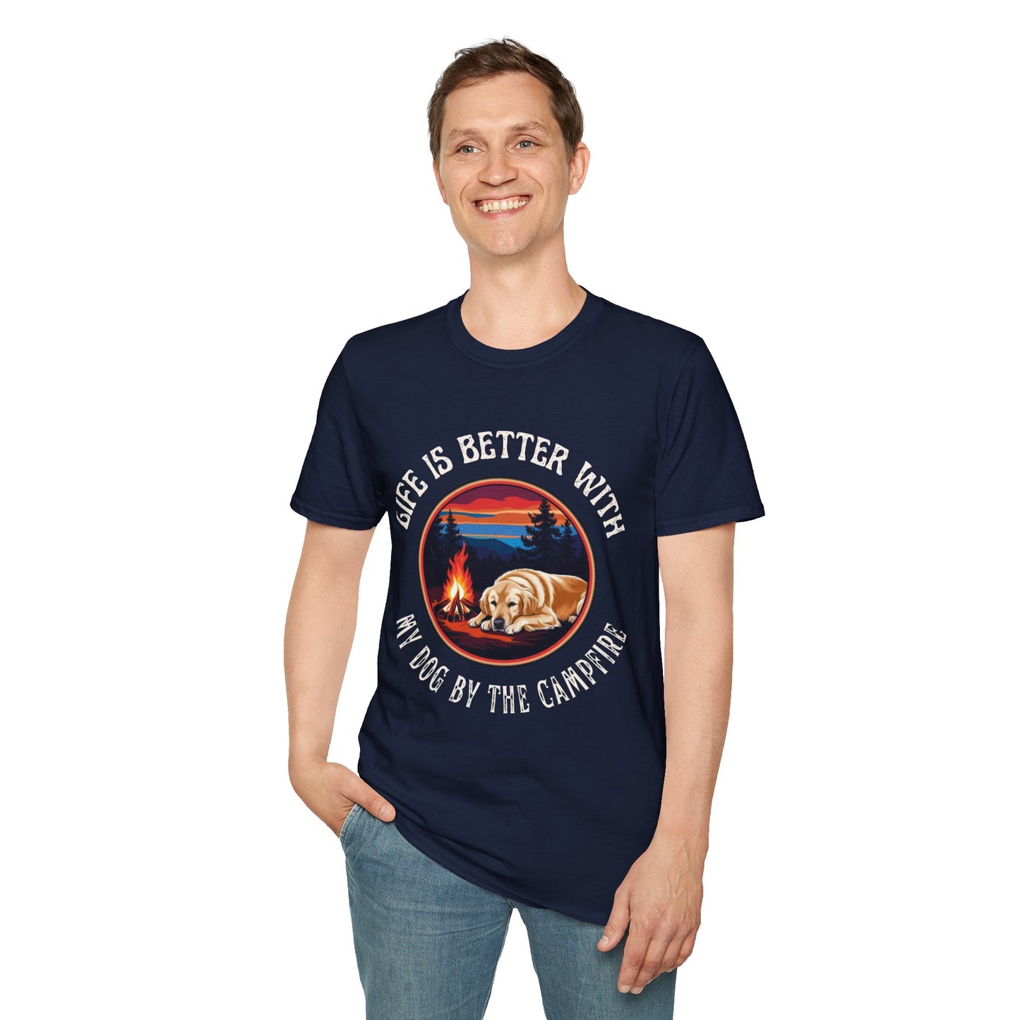 Camping is better with my Dog T-Shirt - Stay Waggy!