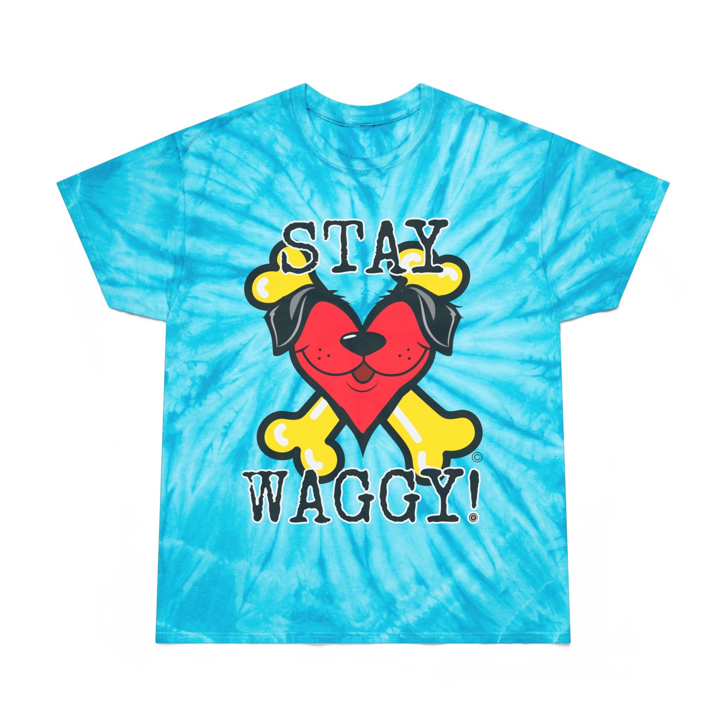 Tie-Dye Tee, Stay Waggy! Vibes