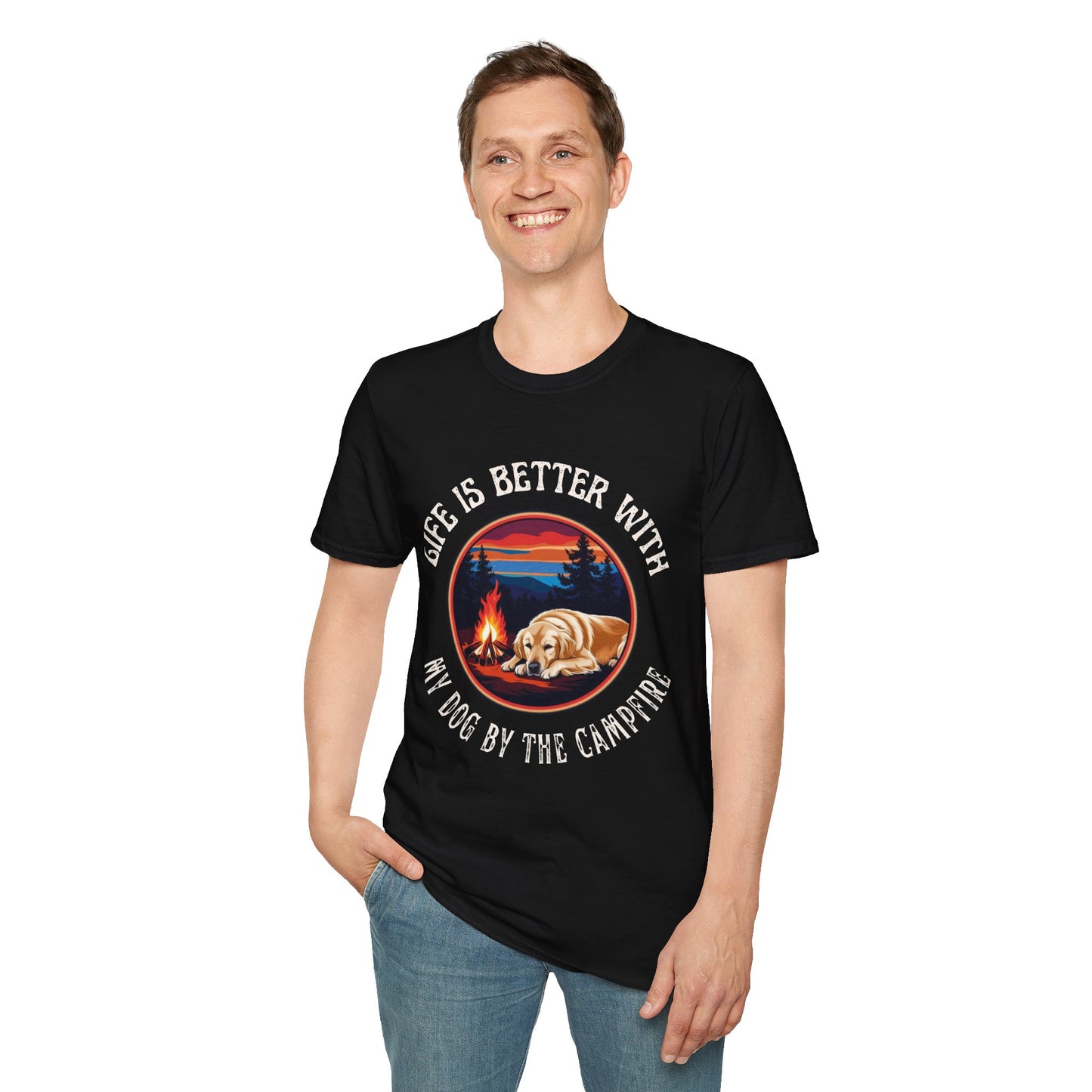 Camping is better with my Dog T-Shirt - Stay Waggy!