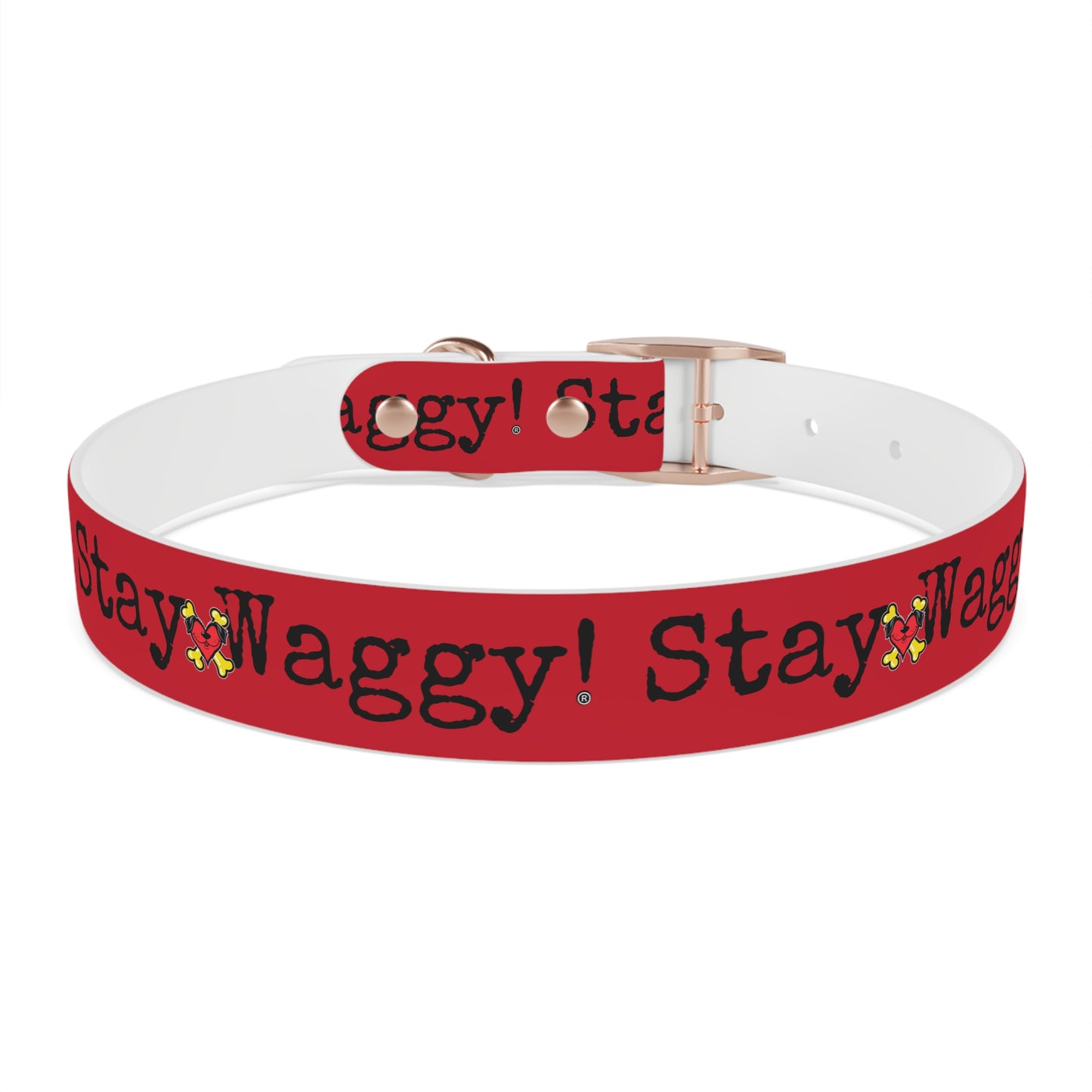 Stay Waggy! Dog Collar - Red