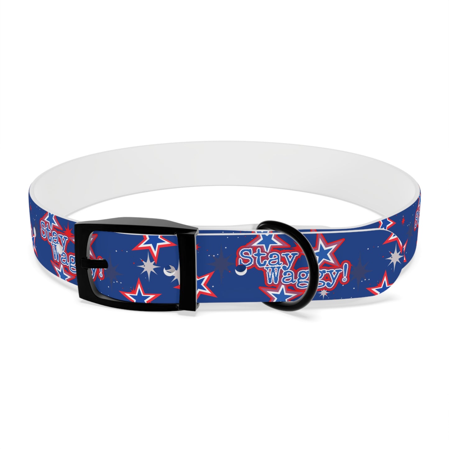 Stay Waggy! Blue Patriotic Stars - Dog Collar