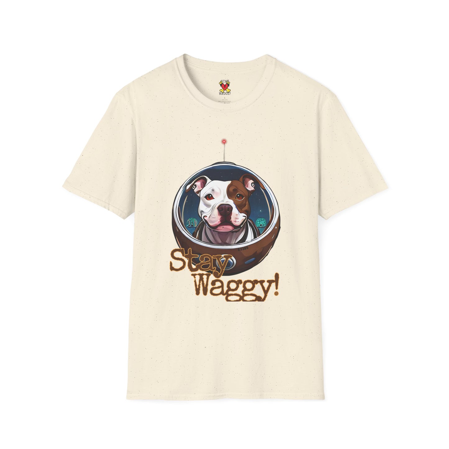 Playful Space Pitty T-Shirt - Stay Waggy!