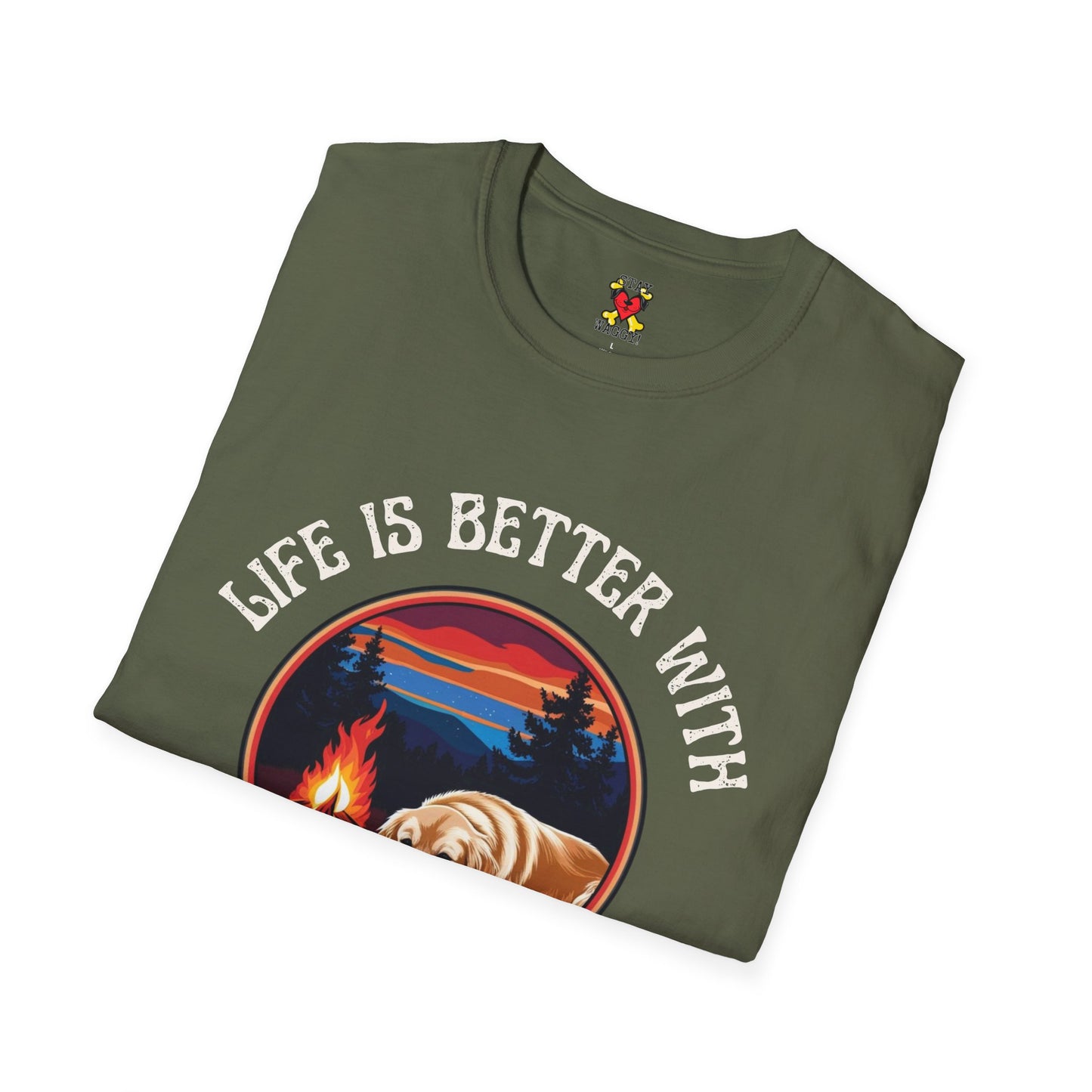 Camping is better with my Dog T-Shirt - Stay Waggy!