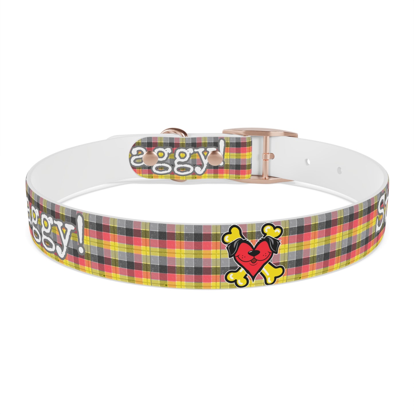 Stay Waggy! Plaid Dog Collar