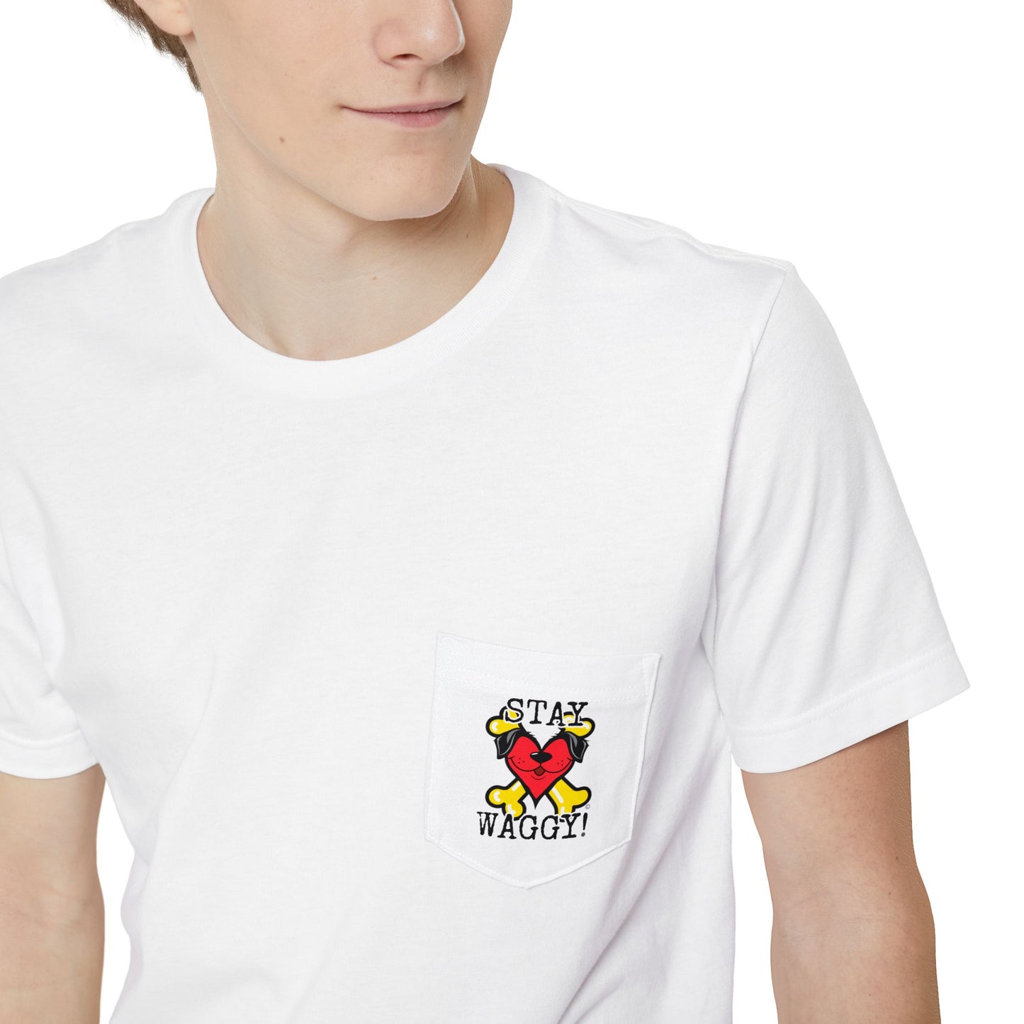 Stay Waggy! Logo Pocket T-shirt