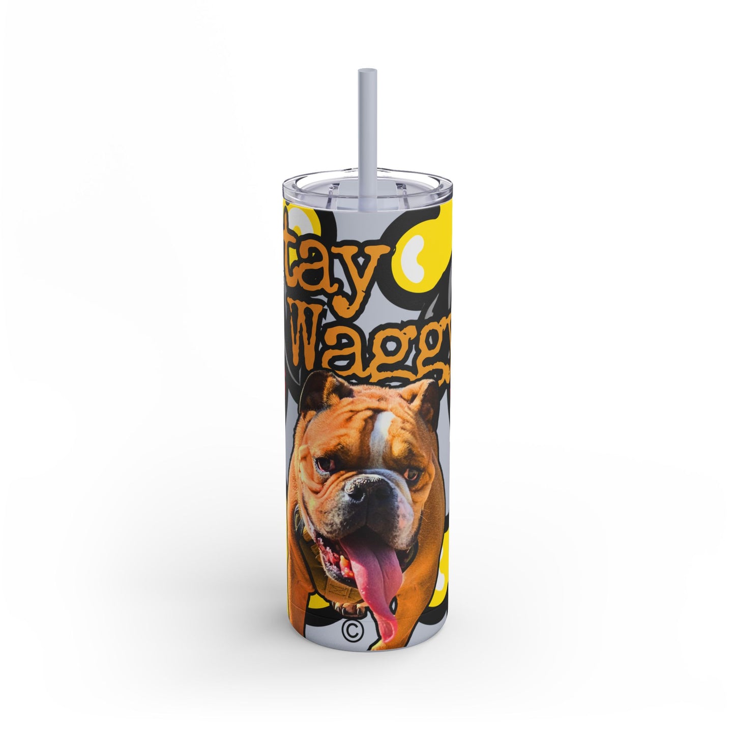 English Bulldog Tumbler/ Mug - Stay Waggy!